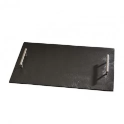 Plateau Ardoise Poignées Métal Par LeBrun (46x30cm)