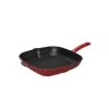 Poêle-gril En Fonte Carré 20 Cm Rouge Chasseur -Ustensiles De Cuisine Boutique poele gril en fonte carre 20 cm rouge chasseur