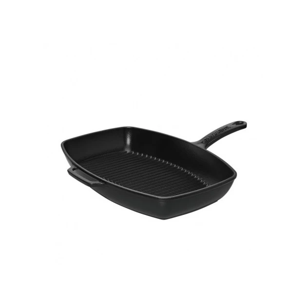 Poêle-gril En Fonte Rectangulaire 28 X 24 Cm Noir Mat Chasseur 3 Poêle-gril En Fonte Rectangulaire 28 X 24 Cm Noir Mat Chasseur