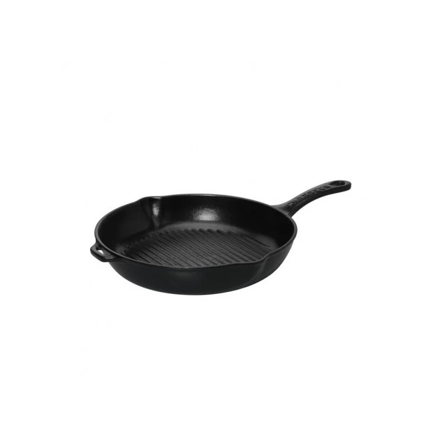 Poêle-gril En Fonte Rond 25 Cm Noir Mat Chasseur 3 Poêle-gril En Fonte Rond 25 Cm Noir Mat Chasseur