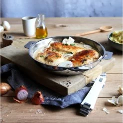 Poêle Lyonnaise Mutine Ø 24 Cm Inox Amovible Cristel -Ustensiles De Cuisine Boutique poele lyonnaise mutine o 24 cm inox amovible cristel 2