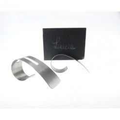 Porte-noms Inox Arabesque Avec Ardoises Par LeBrun (x6)