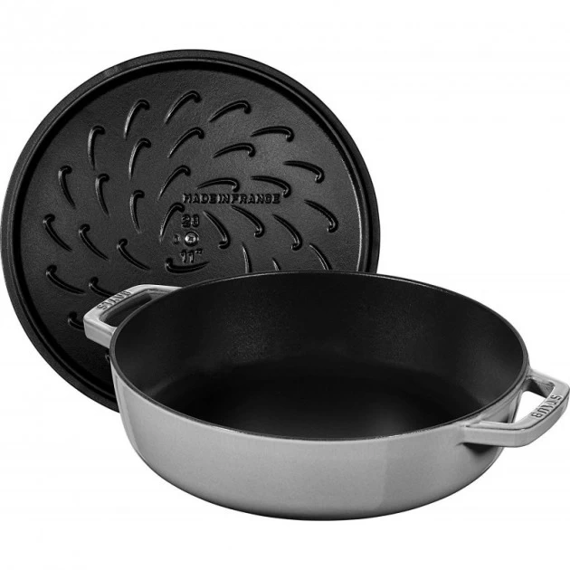 Sauteuse En Fonte Chistera 24 Cm Gris Graphite Staub 4 Sauteuse En Fonte Chistera 24 Cm Gris Graphite Staub – Image 2