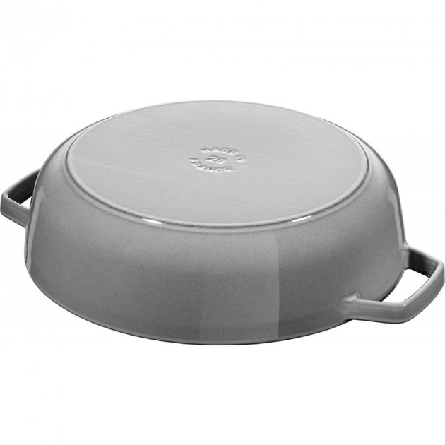 Sauteuse En Fonte Chistera 24 Cm Gris Graphite Staub 6 Sauteuse En Fonte Chistera 24 Cm Gris Graphite Staub – Image 4