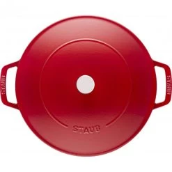 Sauteuse En Fonte Chistera 24 Cm Rouge Cerise Staub -Ustensiles De Cuisine Boutique sauteuse en fonte chistera 24 cm rouge cerise staub 1