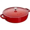 Sauteuse En Fonte Chistera 24 Cm Rouge Cerise Staub