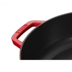Sauteuse En Fonte Chistera 24 Cm Rouge Cerise Staub -Ustensiles De Cuisine Boutique sauteuse en fonte chistera 24 cm rouge cerise staub 4