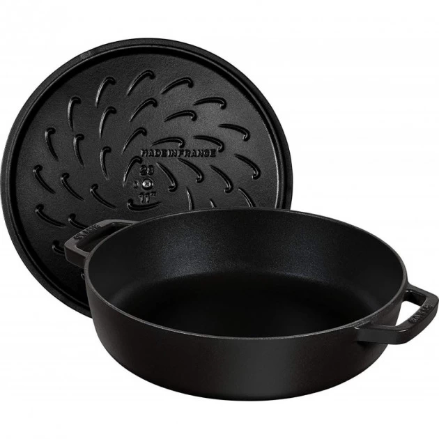 Sauteuse En Fonte Chistera 28 Cm Noir Staub 4 Sauteuse En Fonte Chistera 28 Cm Noir Staub – Image 2