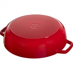 Sauteuse En Fonte Chistera 28 Cm Rouge Cerise Staub -Ustensiles De Cuisine Boutique sauteuse en fonte chistera 28 cm rouge cerise staub 2