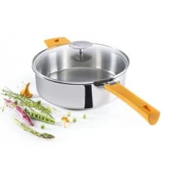 Sauteuse Mutine Ø 28 Cm Manche Amovible Inox Cristel -Ustensiles De Cuisine Boutique sauteuse mutine o 28 cm manche amovible inox cristel 1