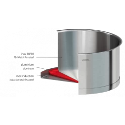 Sauteuse Ø 24 Cm Strate Amovible Inox Exceliss Cristel -Ustensiles De Cuisine Boutique sauteuse o 24 cm strate amovible exceliss cristel 1