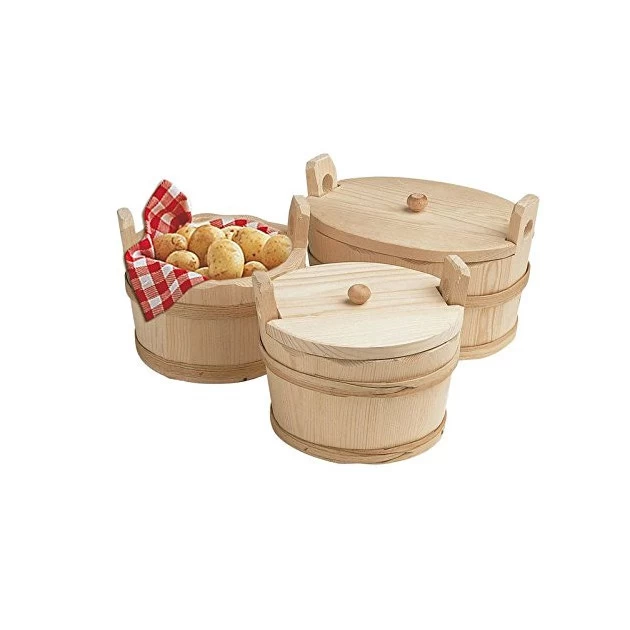 Seille En Bois Ronde Avec Couvercle Ø20cm 3 Seille En Bois Ronde Avec Couvercle Ø20cm