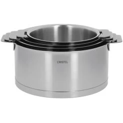 Série De 4 Casseroles + Poignée Zenith Amovible Inox Cristel
