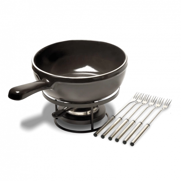 Service à Fondue En Céramique Ø 24 Cm Fusain Emile Henry 3 Service à Fondue En Céramique Ø 24 Cm Fusain Emile Henry