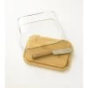 Set Beurrier En Verre Et Bambou Pebbly -Ustensiles De Cuisine Boutique set beurrier en verre et bambou pebbly