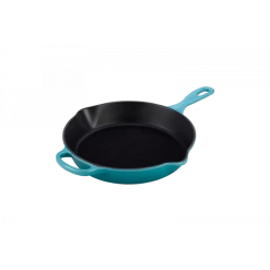 Skillet Rond Profond 26cm En Fonte Bleu Caraïbes Le Creuset