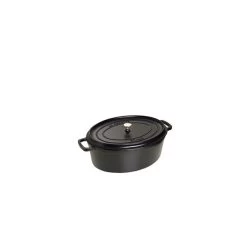 STAUB Cocotte Fonte Ovale 15 Cm Noir Mat 0,6 L