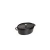 STAUB Cocotte Fonte Ovale 17 Cm Noir Mat 1 L