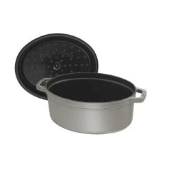 STAUB Cocotte Fonte Ovale 23 Cm Gris Graphite 2,35 L -Ustensiles De Cuisine Boutique staub cocotte fonte ovale 23 cm gris graphite 235 l 1