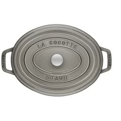 STAUB Cocotte Fonte Ovale 23 Cm Gris Graphite 2,35 L -Ustensiles De Cuisine Boutique staub cocotte fonte ovale 23 cm gris graphite 235 l 2