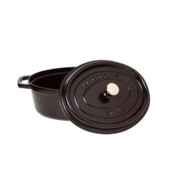 STAUB Cocotte Fonte Ovale 23 Cm Noir Mat 2,35 L -Ustensiles De Cuisine Boutique staub cocotte fonte ovale 23 cm noir mat 235 l 1