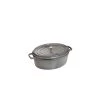 STAUB Cocotte Fonte Ovale 27 Cm Gris Graphite 3,2 L