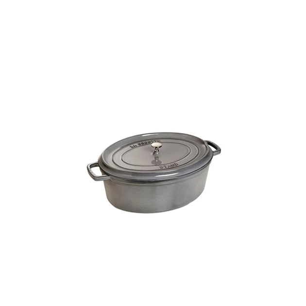 STAUB Cocotte Fonte Ovale 27 Cm Gris Graphite 3,2 L 3 STAUB Cocotte Fonte Ovale 27 Cm Gris Graphite 3,2 L