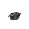 STAUB Cocotte Fonte Ovale 27 Cm Noir Mat 3,2 L