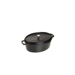 STAUB Cocotte Fonte Ovale 27 Cm Noir Mat 3,2 L