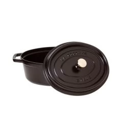 STAUB Cocotte Fonte Ovale 29 Cm Noir Mat 4,2 L -Ustensiles De Cuisine Boutique staub cocotte fonte ovale 29 cm noir mat 42 l 1