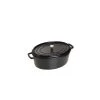 STAUB Cocotte Fonte Ovale 29 Cm Noir Mat 4,2 L