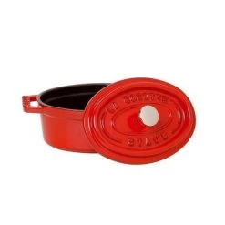 STAUB Cocotte Fonte Ovale 29 Cm Rouge Cerise 4,2 L -Ustensiles De Cuisine Boutique staub cocotte fonte ovale 29 cm rouge cerise 42 l 1