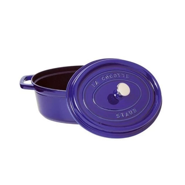 STAUB Cocotte Fonte Ovale 31 Cm Bleu Intense Majolique 5,5 L 4 STAUB Cocotte Fonte Ovale 31 Cm Bleu Intense Majolique 5,5 L – Image 2