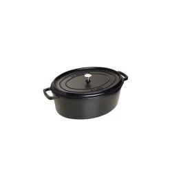 STAUB Cocotte Fonte Ovale 31 Cm Noir Mat 5,5 L