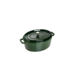STAUB Cocotte Fonte Ovale 31 Cm Vert Basilic Majolique 5,5 L