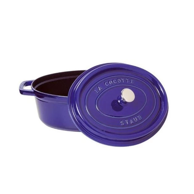 STAUB Cocotte Fonte Ovale 33 Cm Bleu Intense Majolique 6,7 L 4 STAUB Cocotte Fonte Ovale 33 Cm Bleu Intense Majolique 6,7 L – Image 2