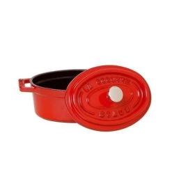 STAUB Cocotte Fonte Ovale 33 Cm Rouge Cerise 6,7 L -Ustensiles De Cuisine Boutique staub cocotte fonte ovale 33 cm rouge cerise 67 l 1