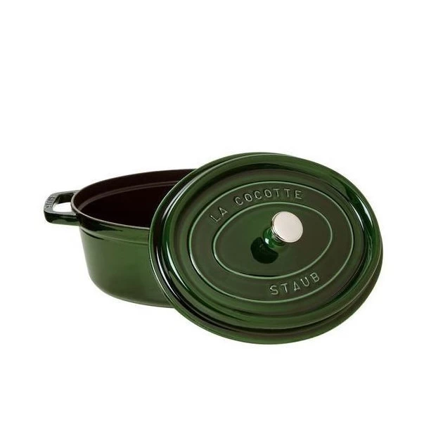 STAUB Cocotte Fonte Ovale 33 Cm Vert Basilic Majolique 6,7 L 4 STAUB Cocotte Fonte Ovale 33 Cm Vert Basilic Majolique 6,7 L – Image 2