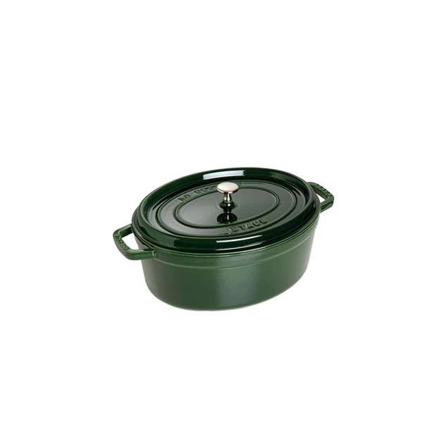 STAUB Cocotte Fonte Ovale 33 Cm Vert Basilic Majolique 6,7 L 3 STAUB Cocotte Fonte Ovale 33 Cm Vert Basilic Majolique 6,7 L