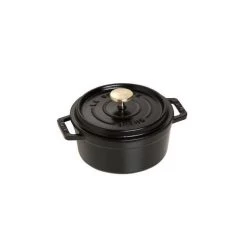 STAUB Cocotte Fonte Ronde 12 Cm Noir Mat 0,4 L -Ustensiles De Cuisine Boutique staub cocotte fonte ronde 12 cm noir mat 04 l 1