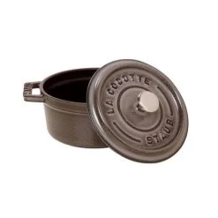STAUB Cocotte Fonte Ronde 24 Cm Gris Graphite 3,8 L -Ustensiles De Cuisine Boutique staub cocotte fonte ronde 24 cm gris graphite 38 l 1