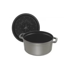 STAUB Cocotte Fonte Ronde 26 Cm Gris Graphite 5,2 L -Ustensiles De Cuisine Boutique staub cocotte fonte ronde 26 cm gris graphite 52 l 1