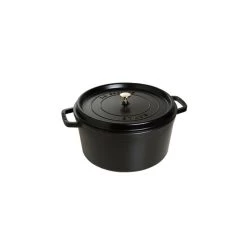 STAUB Cocotte Fonte Ronde 26 Cm Noir Mat 5,2 L
