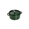 STAUB Cocotte Fonte Ronde 26 Cm Vert Basilic Majolique 5,2 L