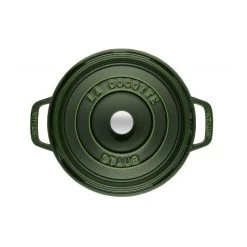 STAUB Cocotte Fonte Ronde 26 Cm Vert Basilic Majolique 5,2 L -Ustensiles De Cuisine Boutique staub cocotte fonte ronde 26 cm vert basilic majolique 52 l 2