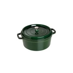 STAUB Cocotte Fonte Ronde 28 Cm Vert Basilic Majolique 6,7 L