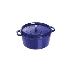 STAUB Cocotte Fonte Ronde 30 Cm Bleu Intense Majolique 8,35 L