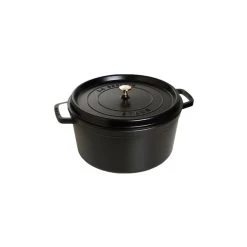 STAUB Cocotte Fonte Ronde 34 Cm Noir Mat 12,6 L
