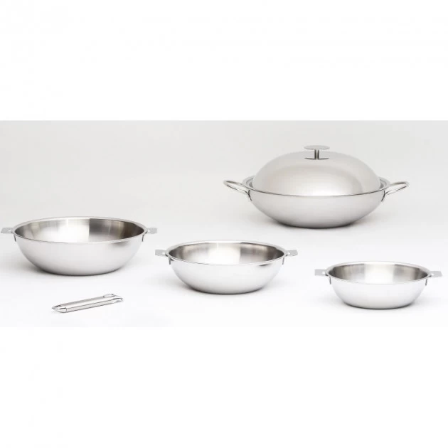Wok Casteline Ø 20 Cm Manche Amovible Inox Cristel 6 Wok Casteline Ø 20 Cm Manche Amovible Inox Cristel – Image 4