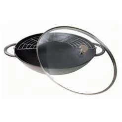Wok En Fonte 30 Cm Gris Staub